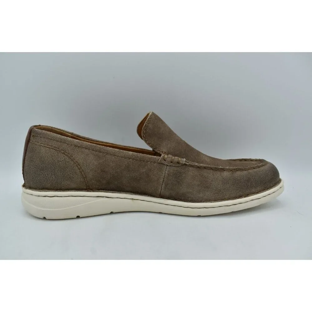 Born‎ Mens Size 10 Thaton Taupe Brown Combo Nubuck Slip On Loafers Shoes